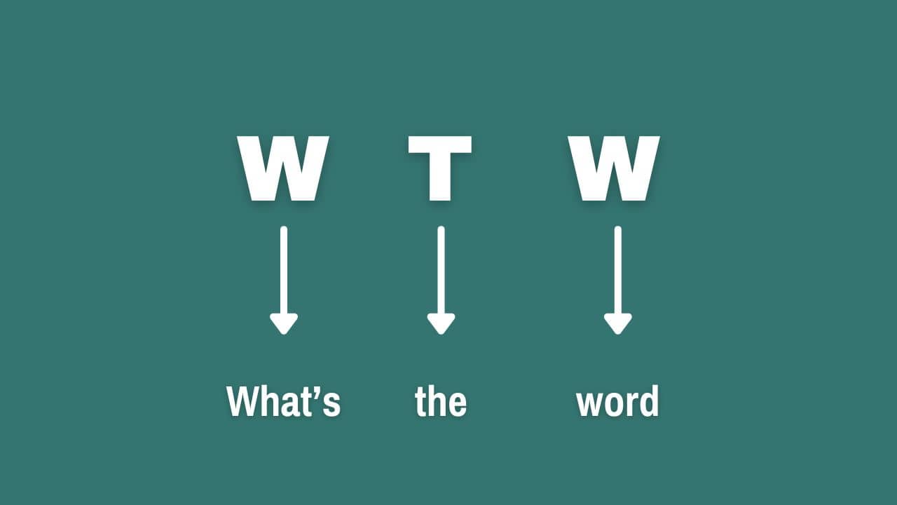 WTW Meaning in Text