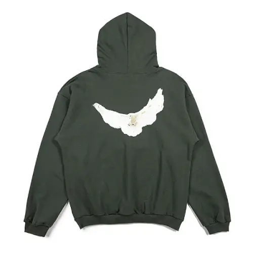 Dark Green Yeezy Gap Balenciaga Dove Hoodie