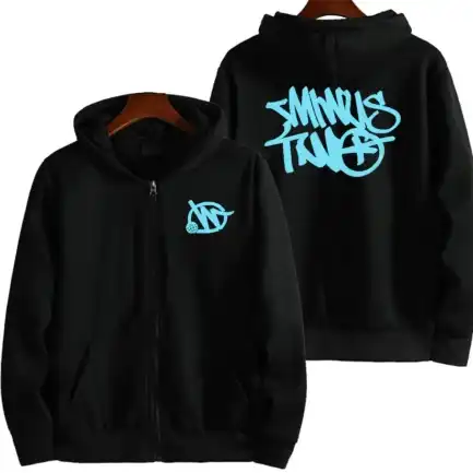 Minus Two Blue & Black Hoodie