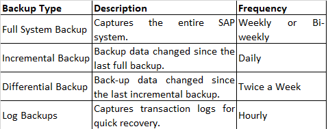 Understanding SAP BASIS Backup