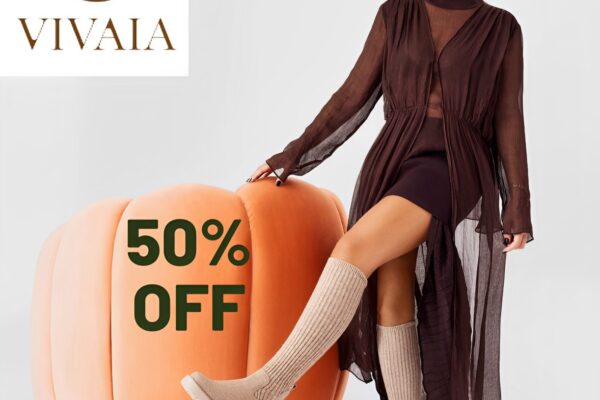 Vivaia Black Friday Sale banner showcasing eco-friendly footwear with up to 30% off, highlighting comfortable and stylish shoes for every occasion