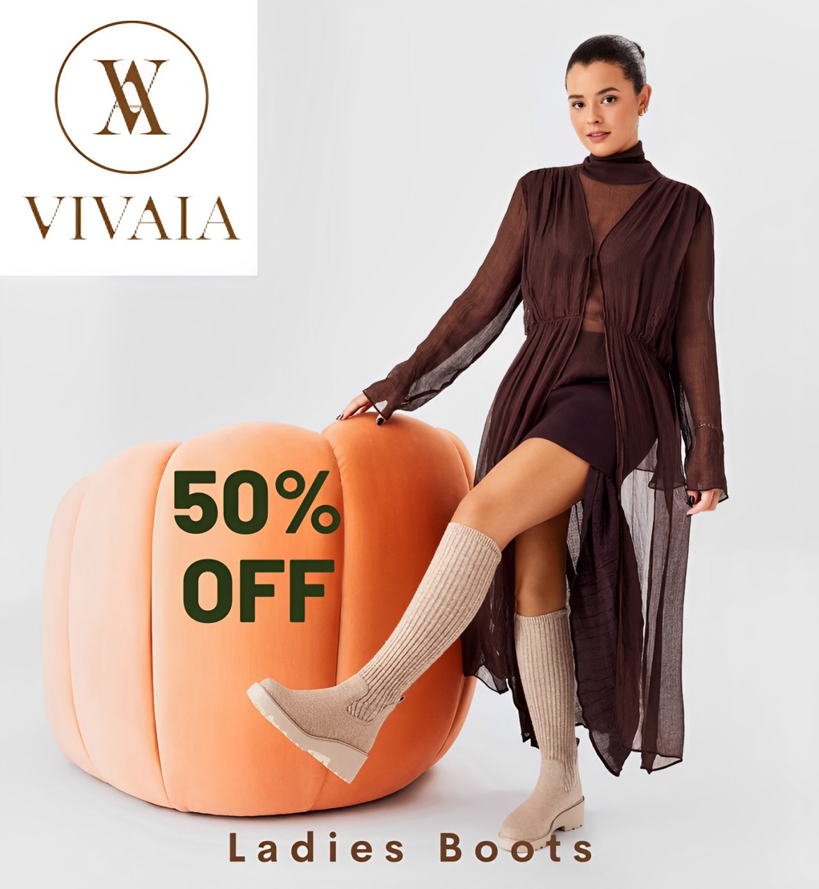 Vivaia Black Friday Sale banner showcasing eco-friendly footwear with up to 30% off, highlighting comfortable and stylish shoes for every occasion