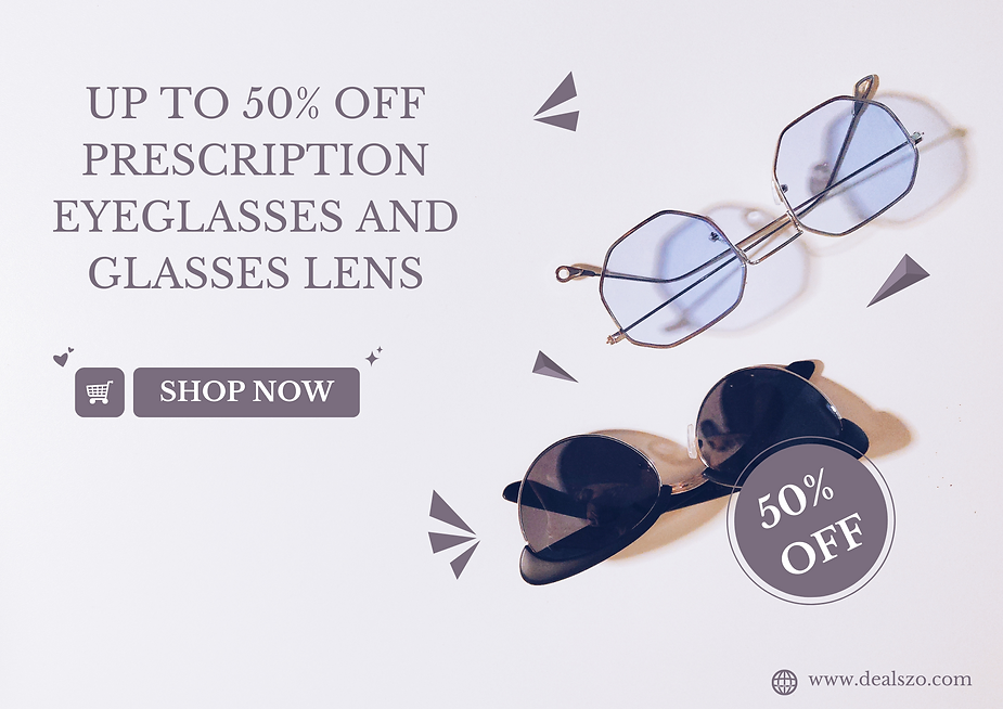 Save up to 50% on prescription eyeglasses and lens options at LensesRx. Enjoy discounts on a wide selection of frames and lenses to enhance your vision and style.