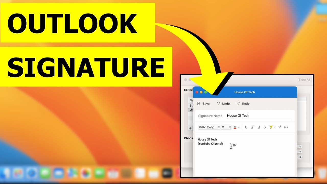 how to change signature in outlook