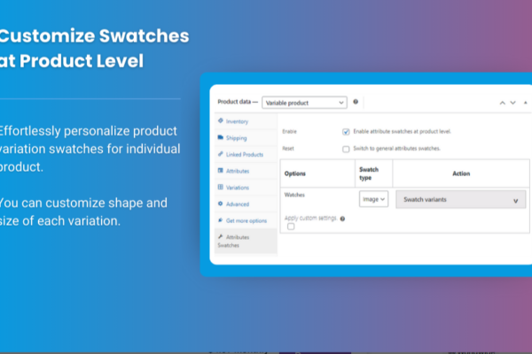 woocommerce product variations swatches